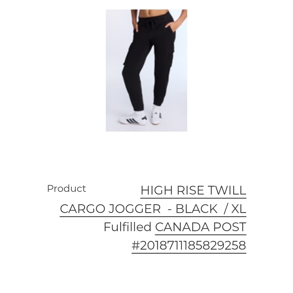 Bluenotes Black High Waist Joggers
